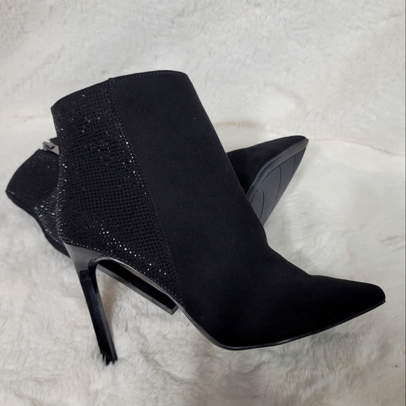 NINE WEST NWT Booties Boots Woman's Heels Suede Black Stone authentic designer - Picture 12 of 15